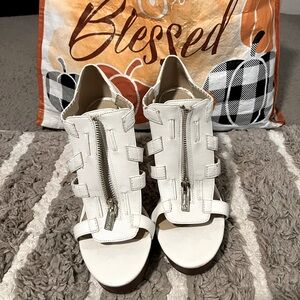 Gorgeous pair of white heels worn only once to a reception in St Kitts.